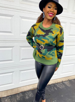 Libby Camouflage Sweater